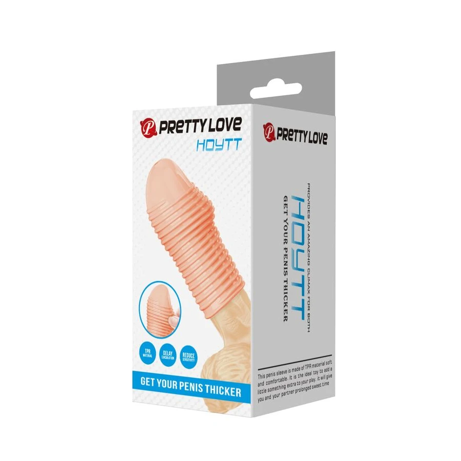 PRETTY LOVE - HOTTT PENIS SLEEVE GET YOUR PENIS THICKER NATURAL COLOR